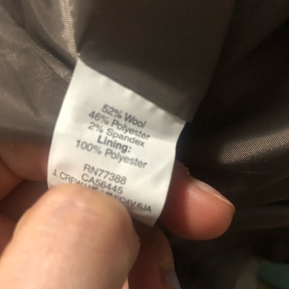 J.CREW A-Line Wool Polyester Spandex Dress 4 Gray - Picture 4 of 4